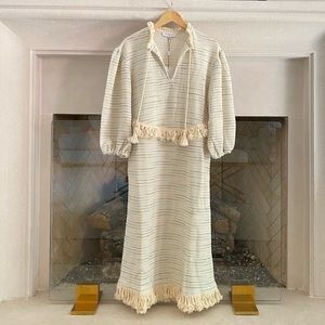 Something Navy Piper Fringe Dress, size small